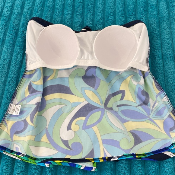 Tara Grinna mod print ( Pucci like) bathing suit top size 38/medium - Picture 8 of 11